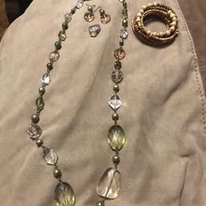 Premier jewelry necklace, earring and ring set